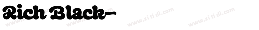 Rich Black字体转换